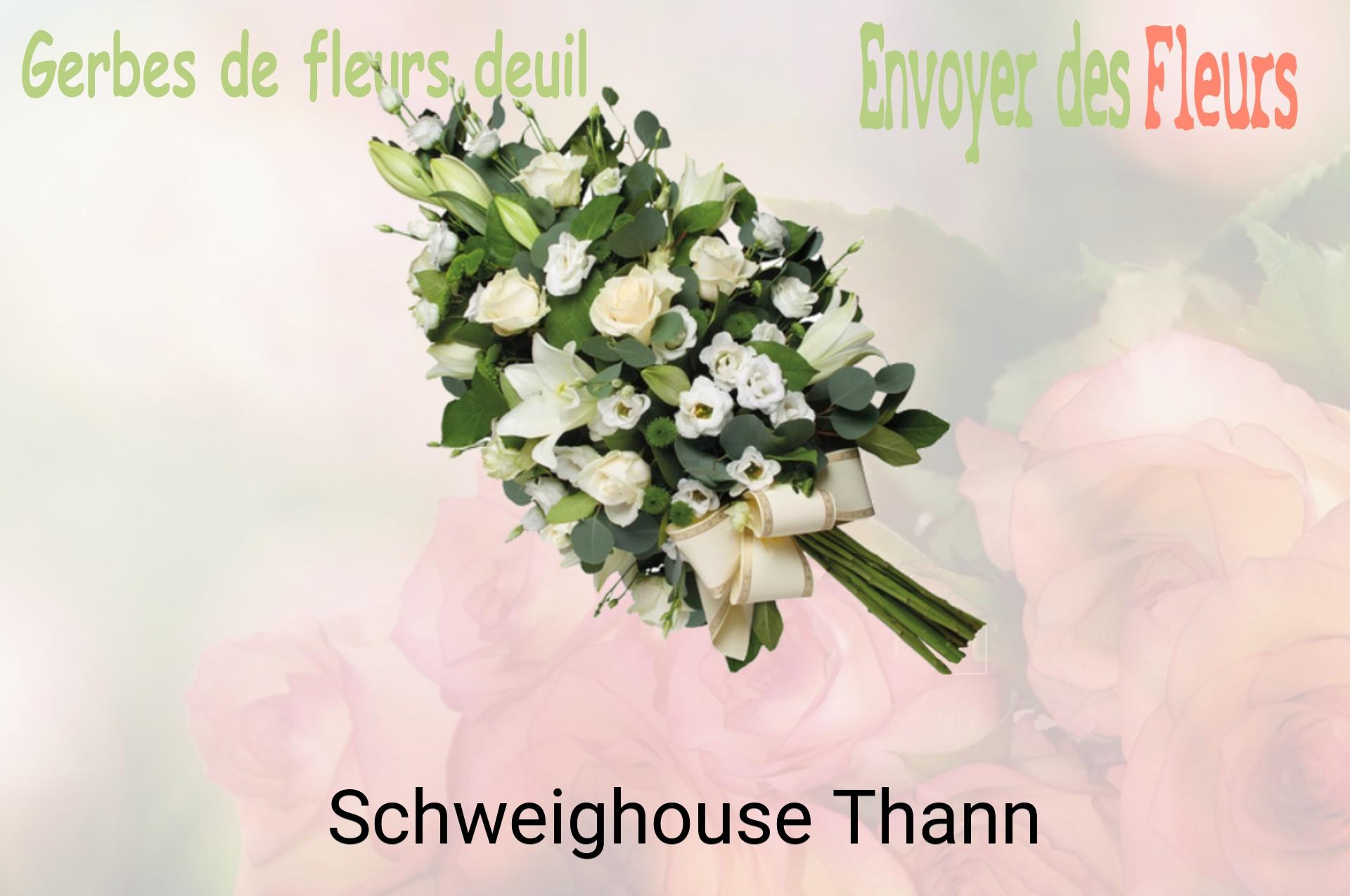 Gerbe de fleurs de deuil livrée à Schweighouse-Thann